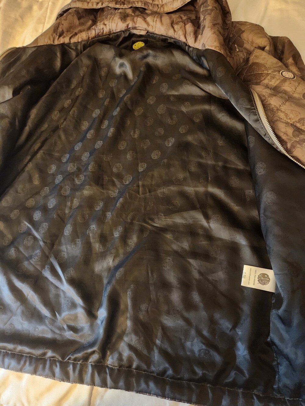Pretty Green Army Camoflage Black and Gray Puffer Jacket Hoodie - Picture 11 of 11